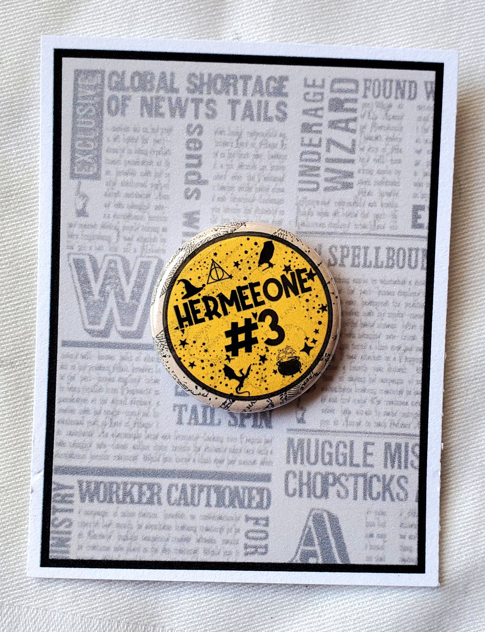 PUFFS "Hermeeone #3" Metal Pinback Button