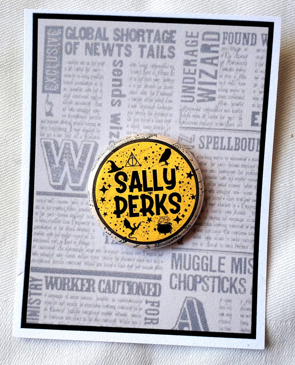 PUFFS "Sally Perks" Metal Pinback Button