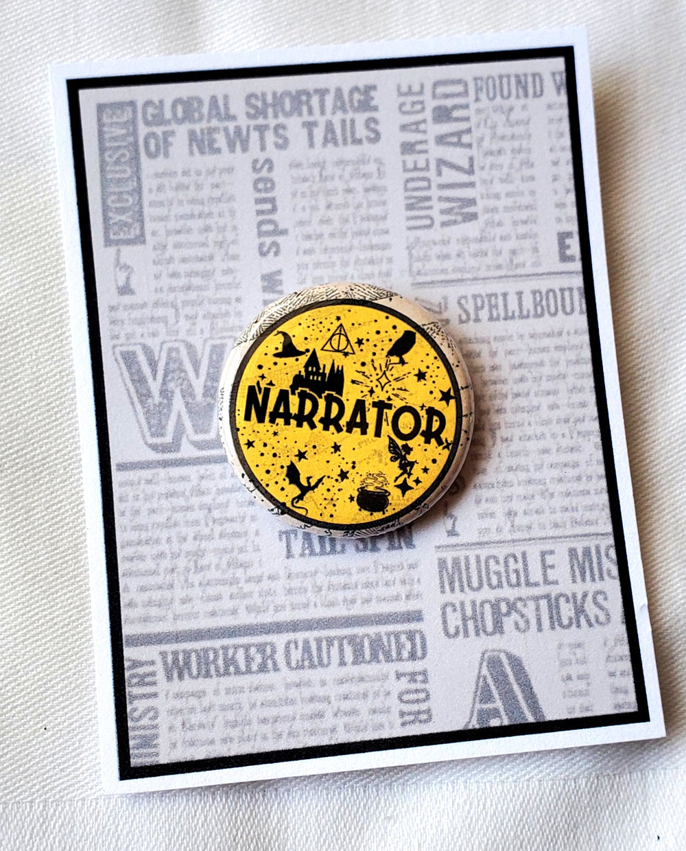 PUFFS "Narrator" Metal Pinback Button