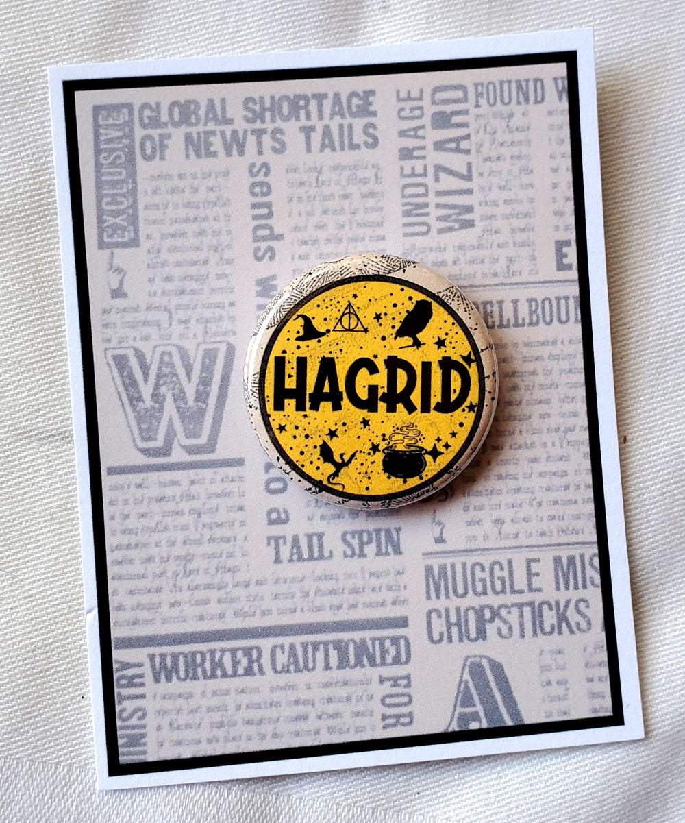 PUFFS "Hagrid" Metal Pinback Button