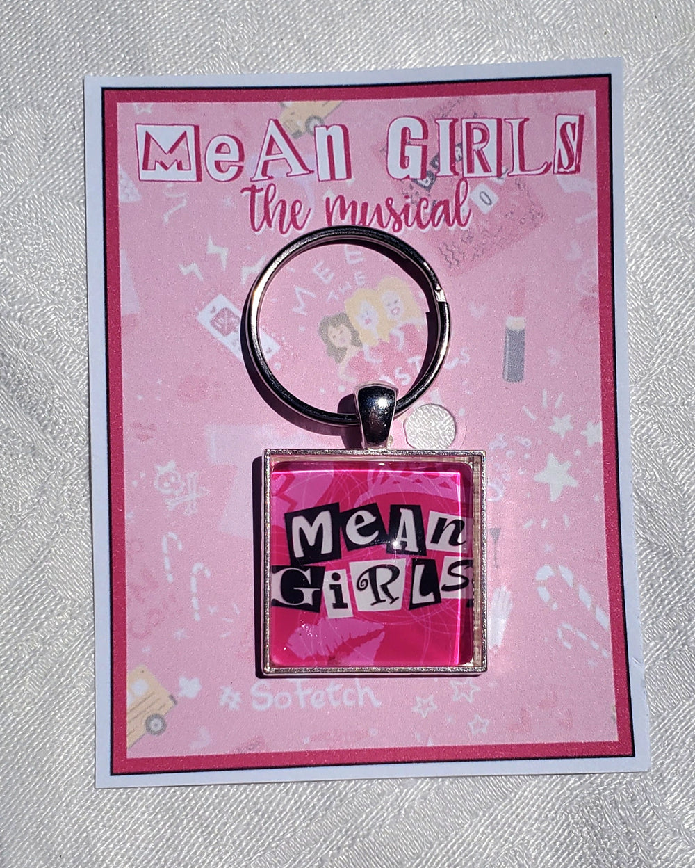 MEAN GIRLS "Show Logo" Glass Cabachon Keychain