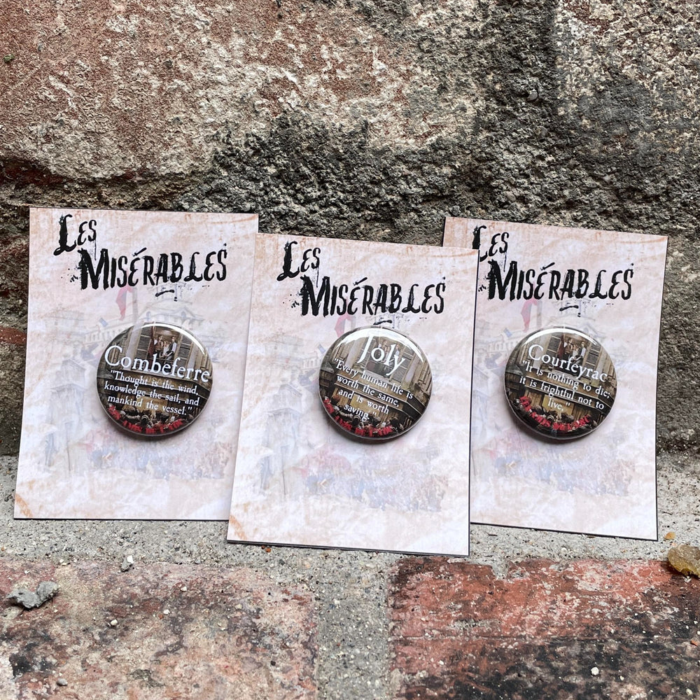 Students of the ABC Cafe - Les Miserables - Barricade Boys Pinback Bundle