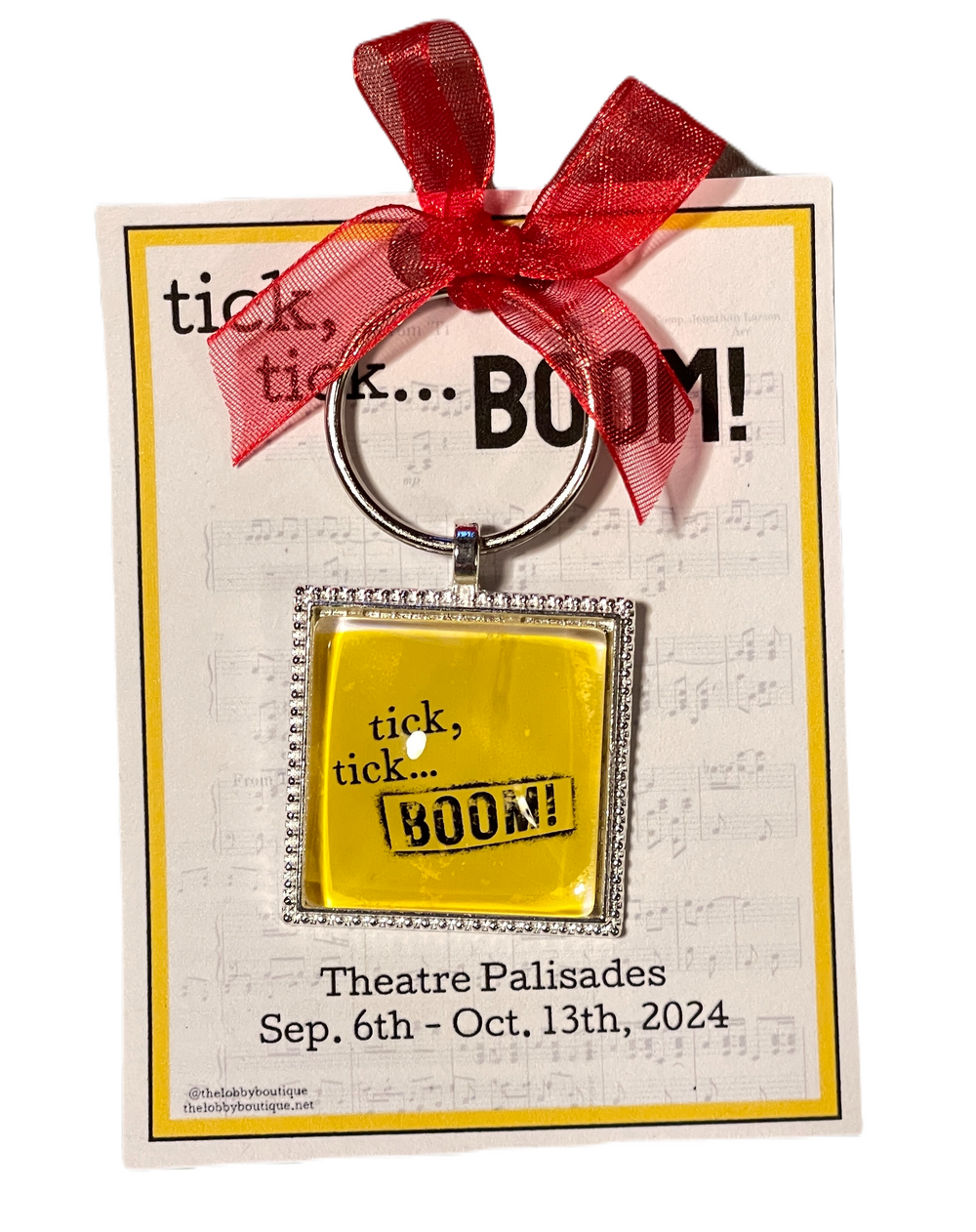 TICK, TICK... BOOM! "Show Logo" Square Glass Keychain