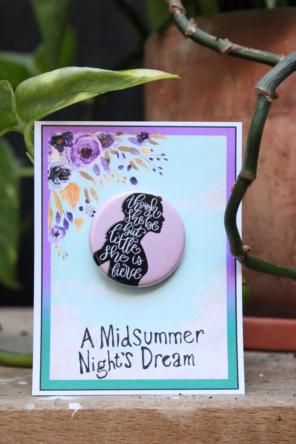 Sommernachtstraum "Sie ist wild" Metall Button Button