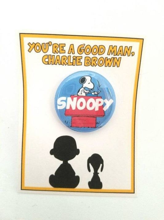 CHARLIE BROWN "Snoopy" Metal Pinback Button
