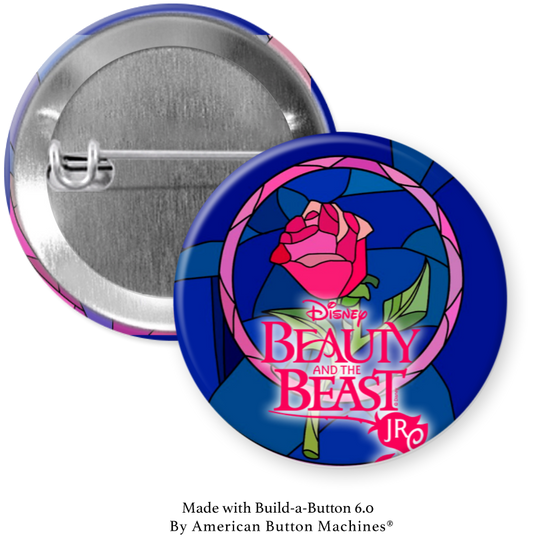 BEAUTY AND THE BEAST JR "Logo" Metal Pinback Button